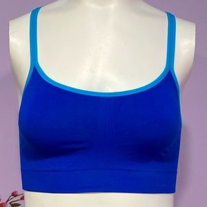 Old Navy Active Racerback Sports Seamless Royal Rowena Teal Blue Bra Women's XS!